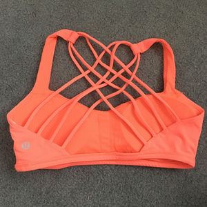 Lululemon Free to Be Wild Bra Neon Pink/Orange